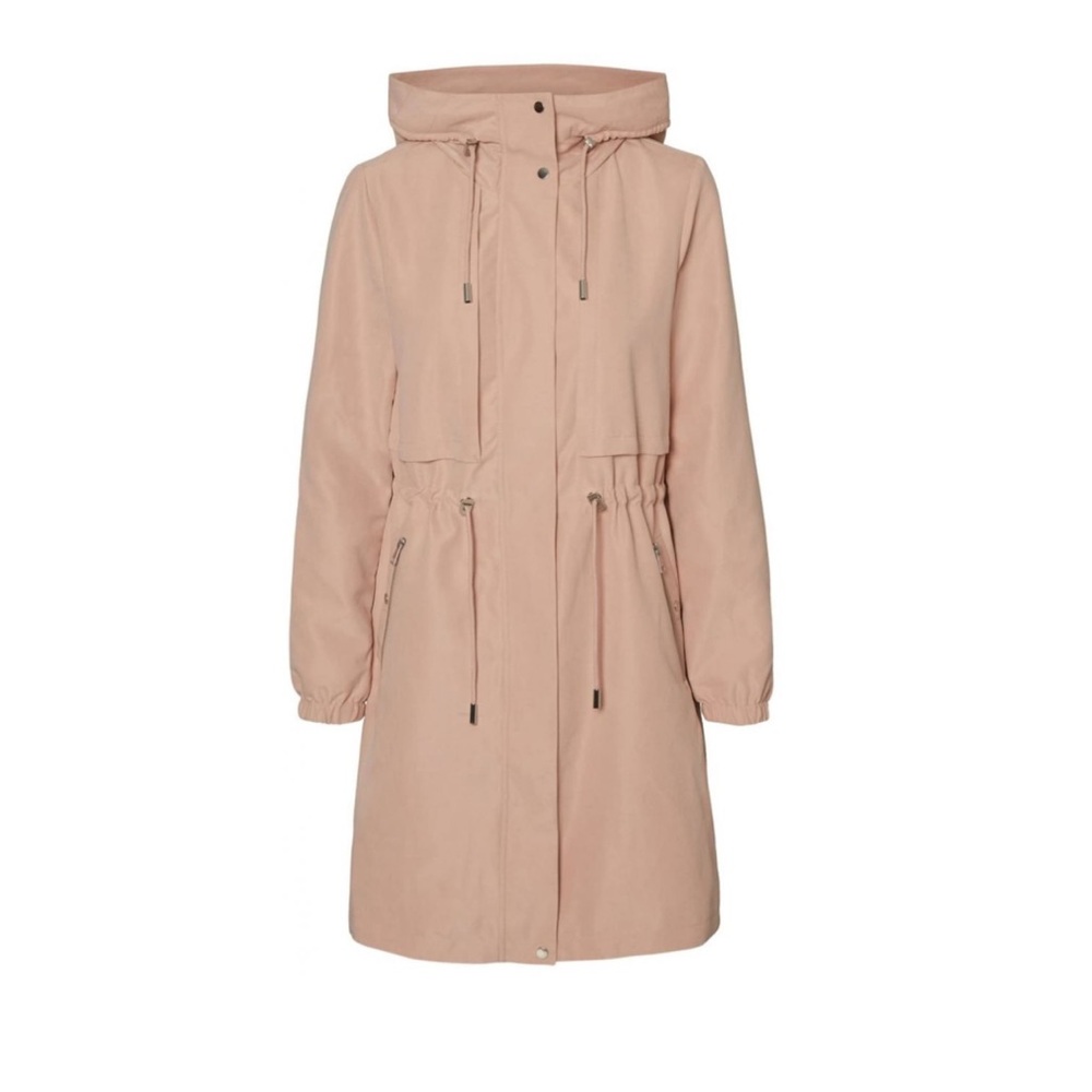 Vera Moda Dusty Pink Long Women's water resistant jacket coat L